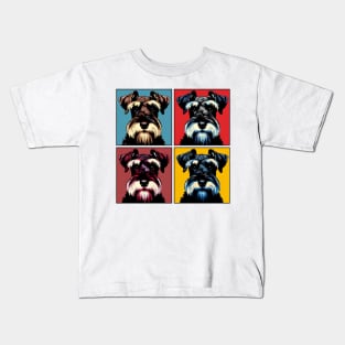 Pop Retro Art Giant Schnauzer - Cute Puppy Kids T-Shirt